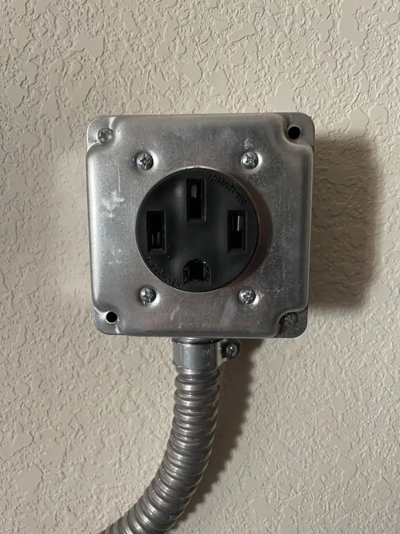 NEMA 14-50 outlet installed for Electrical Panel Upgrade in Pahokee